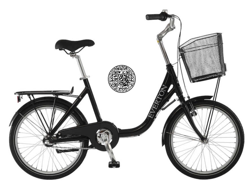 Everton damecykel City combi sort 3 gear 20″